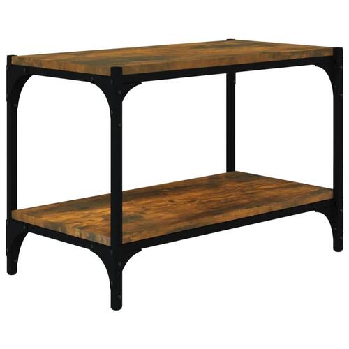 Tv-bord 60x33x41 cm konstrueret træ og stål røget egetræ