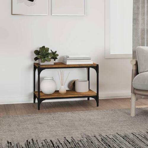 Tv-bord 60x33x41 cm konstrueret træ og stål røget egetræ