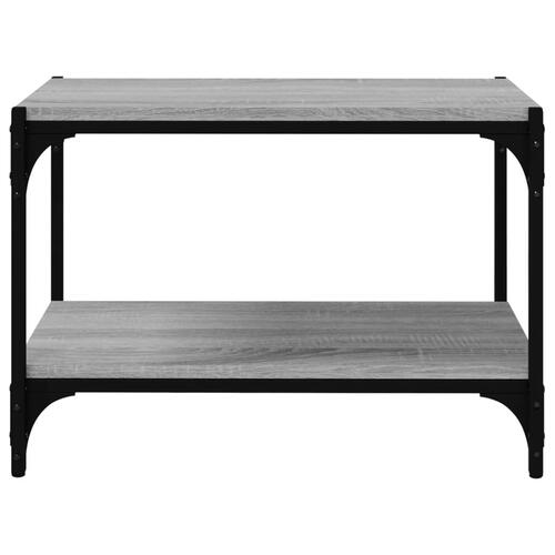 Tv-bord 60x33x41 cm konstrueret træ og stål grå sonoma-eg