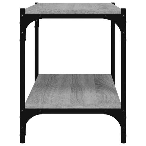 Tv-bord 60x33x41 cm konstrueret træ og stål grå sonoma-eg