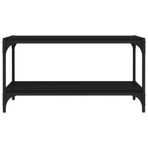 Tv-bord 80x33x41 cm konstrueret træ og stål sort