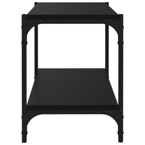 Tv-bord 80x33x41 cm konstrueret træ og stål sort