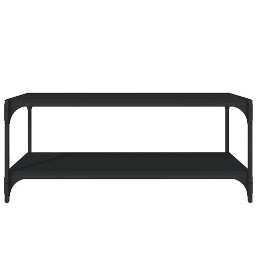 Tv-bord 100x33x41 cm konstrueret træ og stål sort