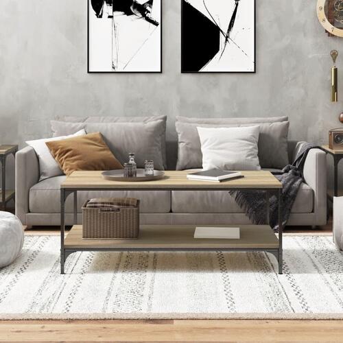 Sofabord 100x50x40 cm konstrueret træ sonoma-eg