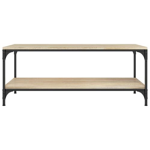 Sofabord 100x50x40 cm konstrueret træ sonoma-eg