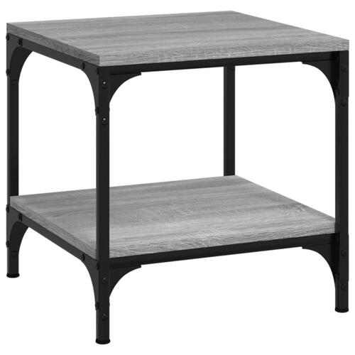 Sofabord 50x50x40 cm konstrueret træ grå sonoma-eg