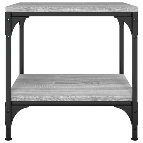 Sofabord 50x50x40 cm konstrueret træ grå sonoma-eg