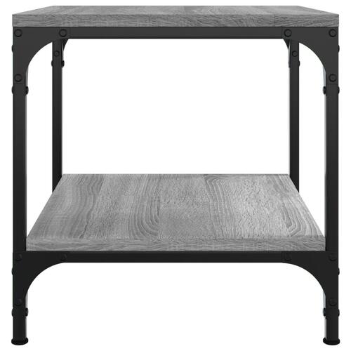 Sofabord 50x50x40 cm konstrueret træ grå sonoma-eg