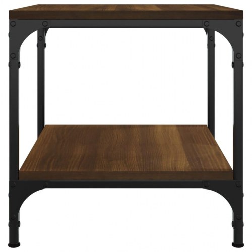 Sofabord 50x50x40 cm konstrueret træ brun egetræsfarve
