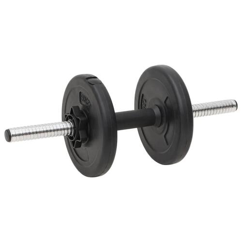 Vægtstang og håndvægt med skiver 90 kg