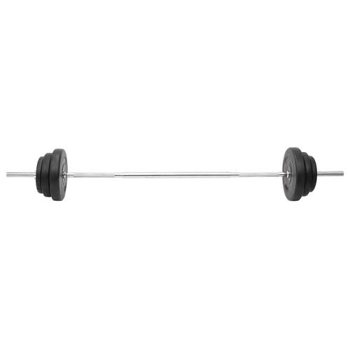 Vægtstang og håndvægt med skiver 90 kg