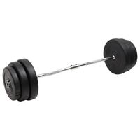 Curl-vægtstang med skiver 90 kg