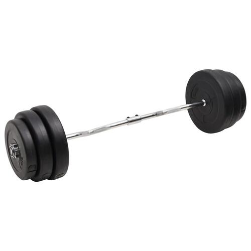 Curl-vægtstang med skiver 90 kg