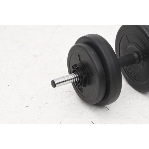 Vægtstang og håndvægt med skiver 90 kg