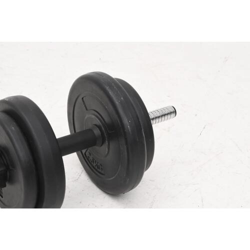 Vægtstang og håndvægt med skiver 90 kg