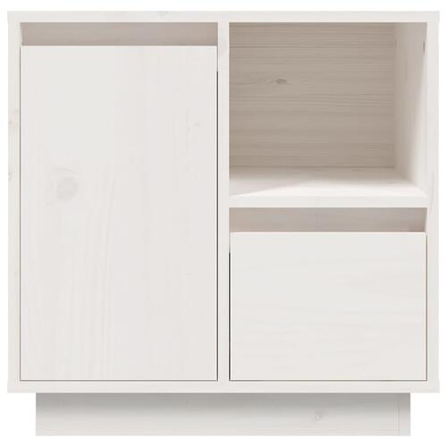 Sengeborde 2 stk. 50x34x50 cm massivt fyrretræ hvid