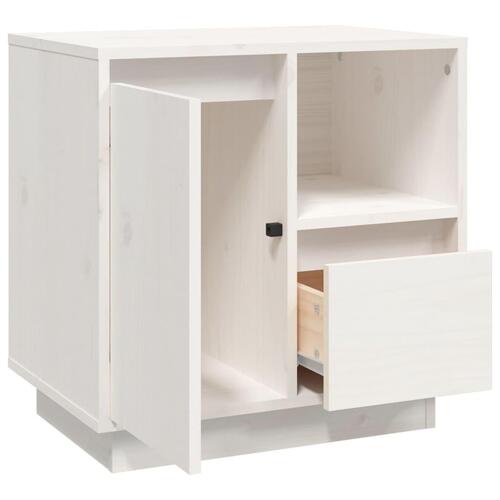 Sengeborde 2 stk. 50x34x50 cm massivt fyrretræ hvid