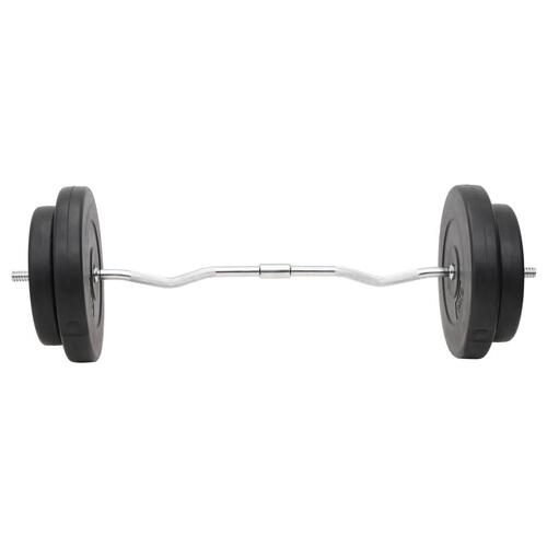 Vægtstang og håndvægt med skiver 120 kg