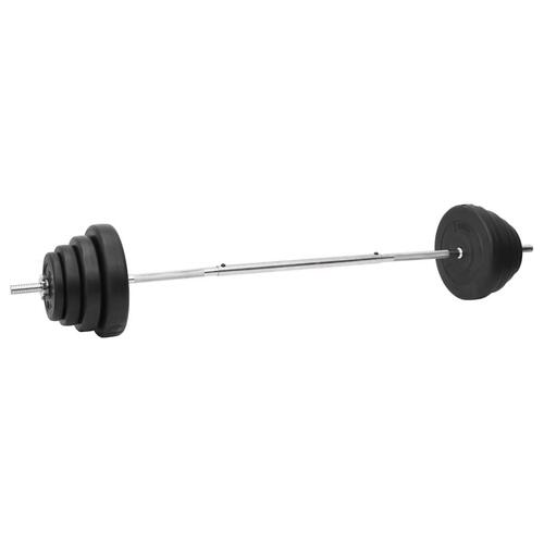 Vægtstang og håndvægt med skiver 120 kg