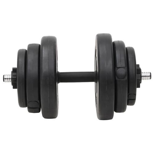 Vægtstang og håndvægt med skiver 120 kg