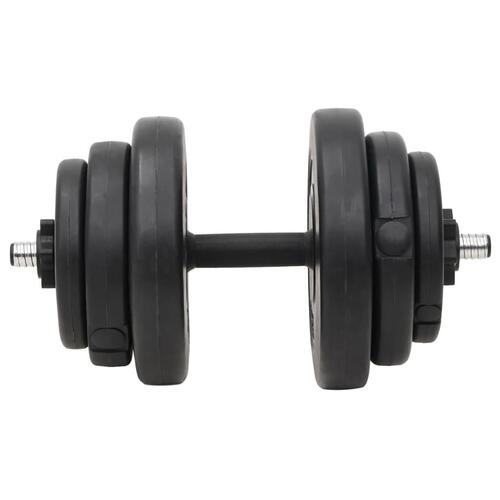 Vægtstang og håndvægt med skiver 120 kg