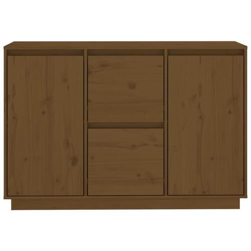 Skænk 111x34x75 cm massivt fyrretræ gyldenbrun