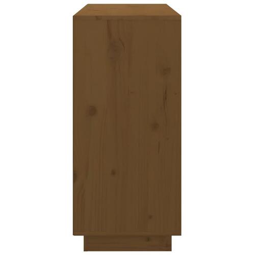 Skænk 111x34x75 cm massivt fyrretræ gyldenbrun
