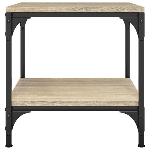 Sideborde 2 stk. 40x40x40 cm konstrueret træ sonoma-eg
