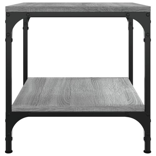 Sidebord 40x40x40 cm konstrueret træ grå sonoma-eg