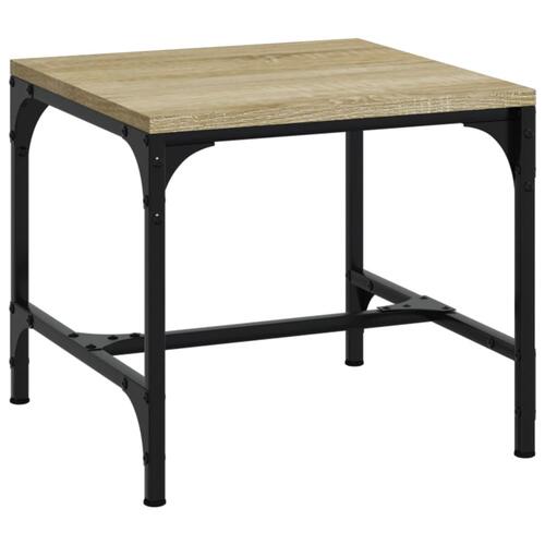Sidebord 40x40x35 cm konstrueret træ sonoma-eg