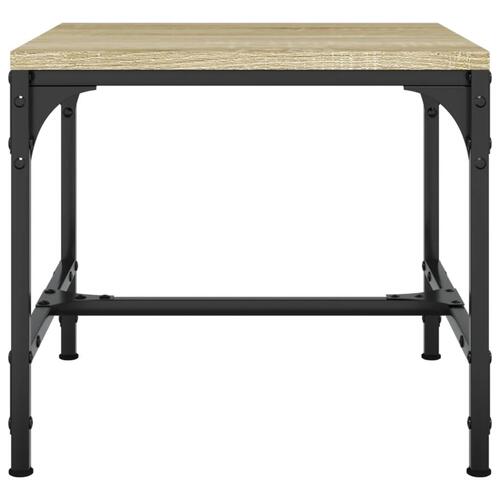 Sidebord 40x40x35 cm konstrueret træ sonoma-eg