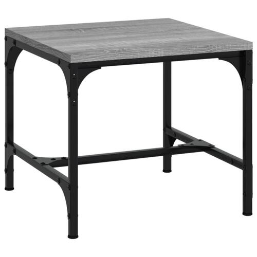 Sidebord 40x40x35 cm konstrueret træ grå sonoma-eg