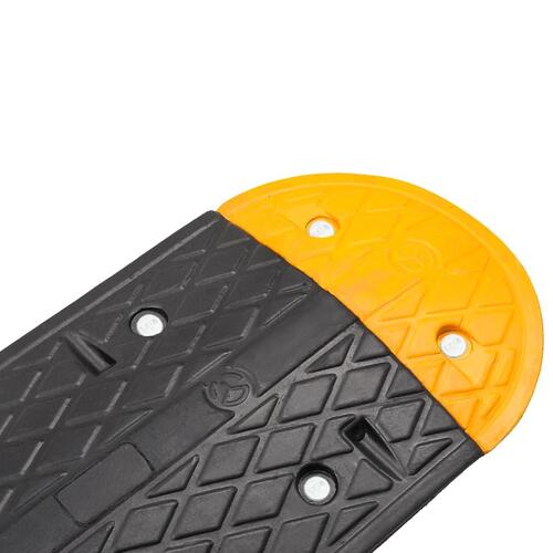 Vejbump 129x32,5x4 cm gummi gul og sort