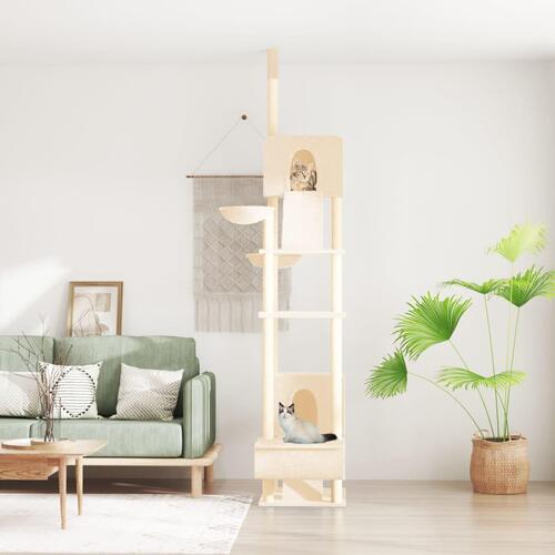 Kradsetræ fra gulv til loft 277-303 cm cremefarvet