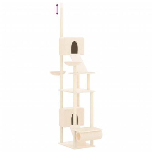 Kradsetræ fra gulv til loft 277-303 cm cremefarvet