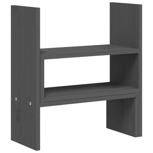 Skærmholder (39-72)x17x43 cm massivt fyrretræ grå