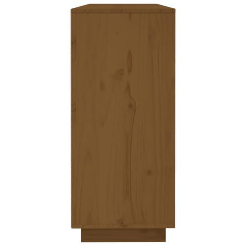 Skænk 120x35x80 cm massivt fyrretræ gyldenbrun