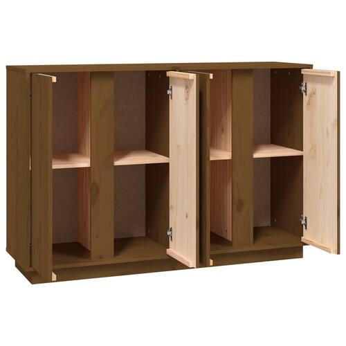 Skænk 120x35x80 cm massivt fyrretræ gyldenbrun