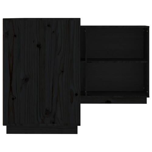 Skrivebord 110x50x75 cm massivt fyrretræ sort