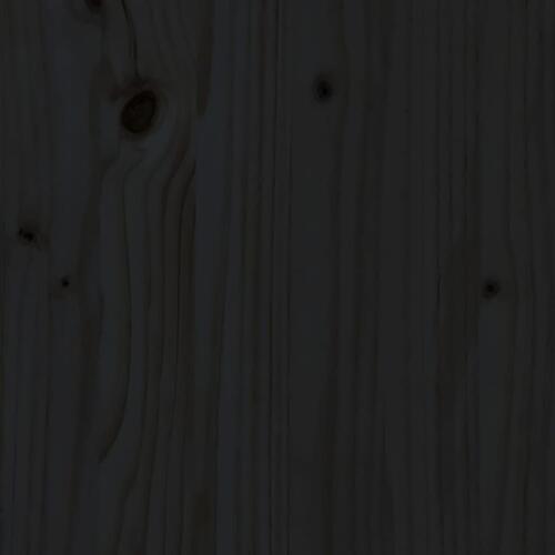 Skrivebord 110x50x75 cm massivt fyrretræ sort