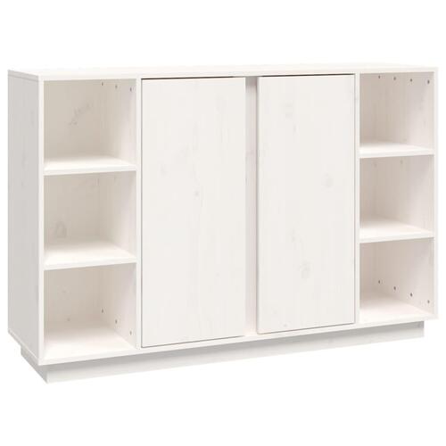 Skænk 120x35x80 cm massivt fyrretræ hvid