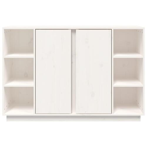 Skænk 120x35x80 cm massivt fyrretræ hvid