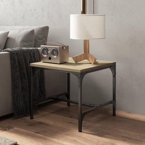 Sofabord 50x50x35 cm konstrueret træ sonoma-eg