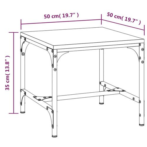 Sofabord 50x50x35 cm konstrueret træ sonoma-eg