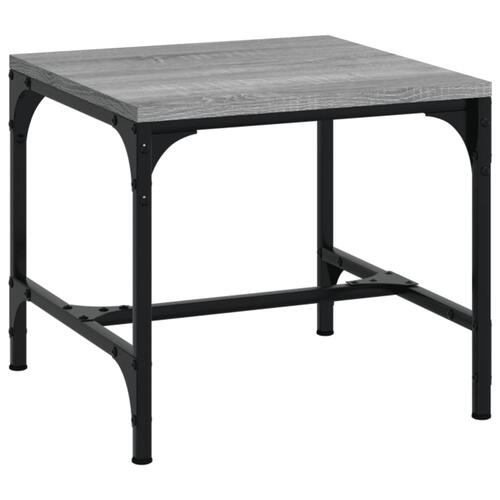 Sofabord 50x50x35 cm konstrueret træ grå sonoma-eg