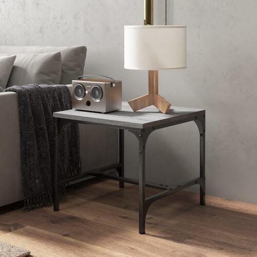 Sofabord 50x50x35 cm konstrueret træ grå sonoma-eg