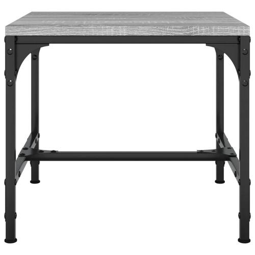 Sofabord 50x50x35 cm konstrueret træ grå sonoma-eg