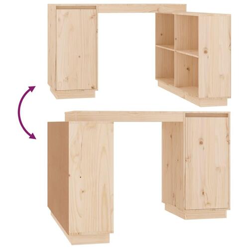 Skrivebord 110x50x75 cm massivt fyrretræ