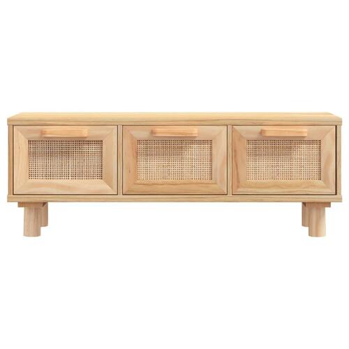 Sofabord 80x40x30 cm konstrueret træ og massivt fyrretræ brun