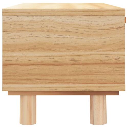 Sofabord 80x40x30 cm konstrueret træ og massivt fyrretræ brun